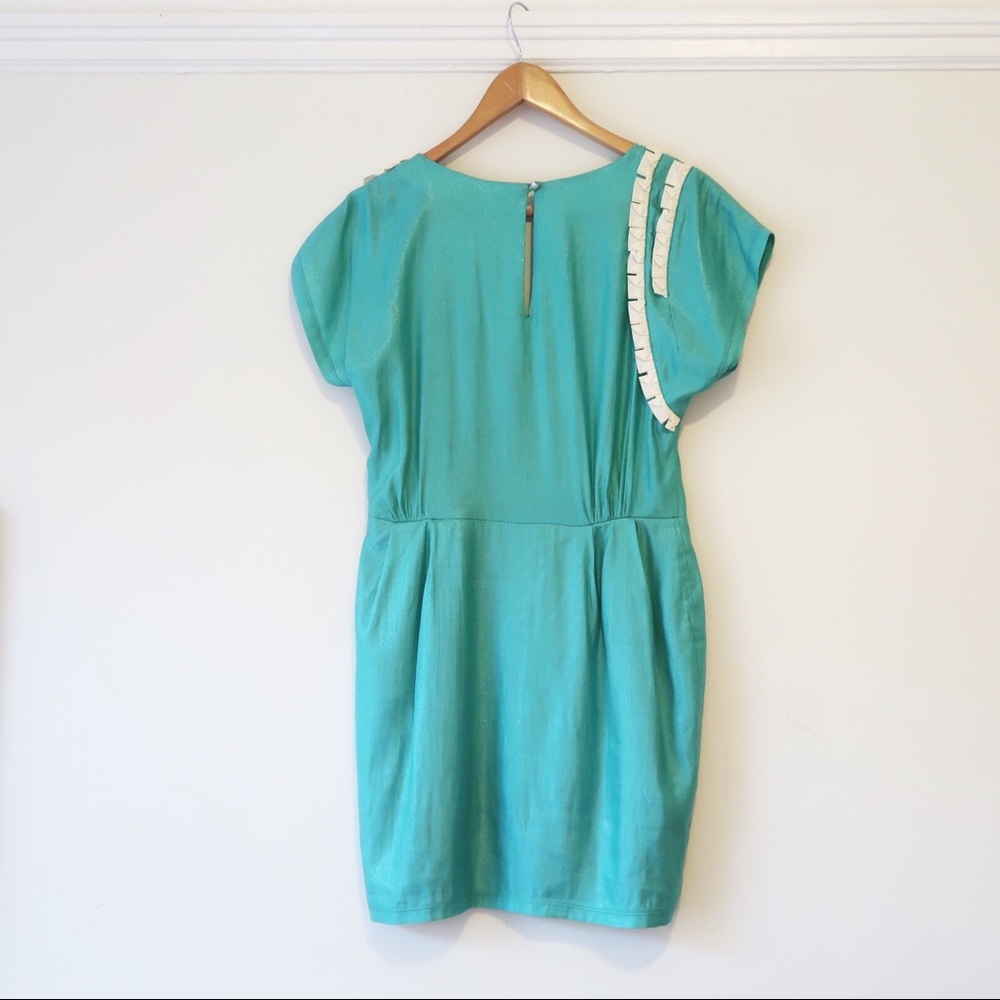 🛑Aryn K Teal Summer Mini Dress - Picture 2 of 7